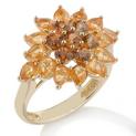 2.78ct Spessertite and Brown Zircon 14K Ring