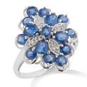 2.33ct Sapphire and Diamond 14K White Gold Ring