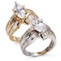 2.46ct Absolute™ Marquise with Wave Baguettes 14K Ring