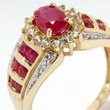 2.12ct Ruby, White Sapphire and Diamond 10K Ring