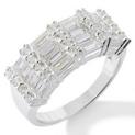 2.04ct Absolute; Round and Baguette Band Ring